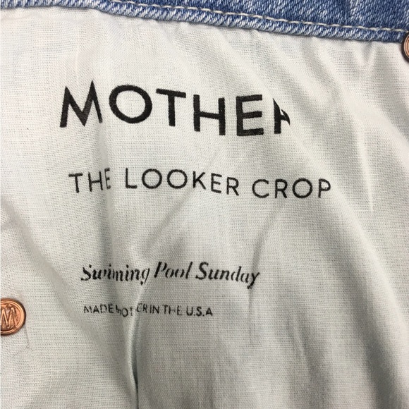 MOTHER The Looker Crop High-Rise Jeans in Swimming Pool Sunday Size 26 - Picture 14 of 16